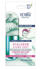 Тканинна маска для обличчя з алое Hydra Shot Hyaluron Victoria Beauty Camco 20 мл