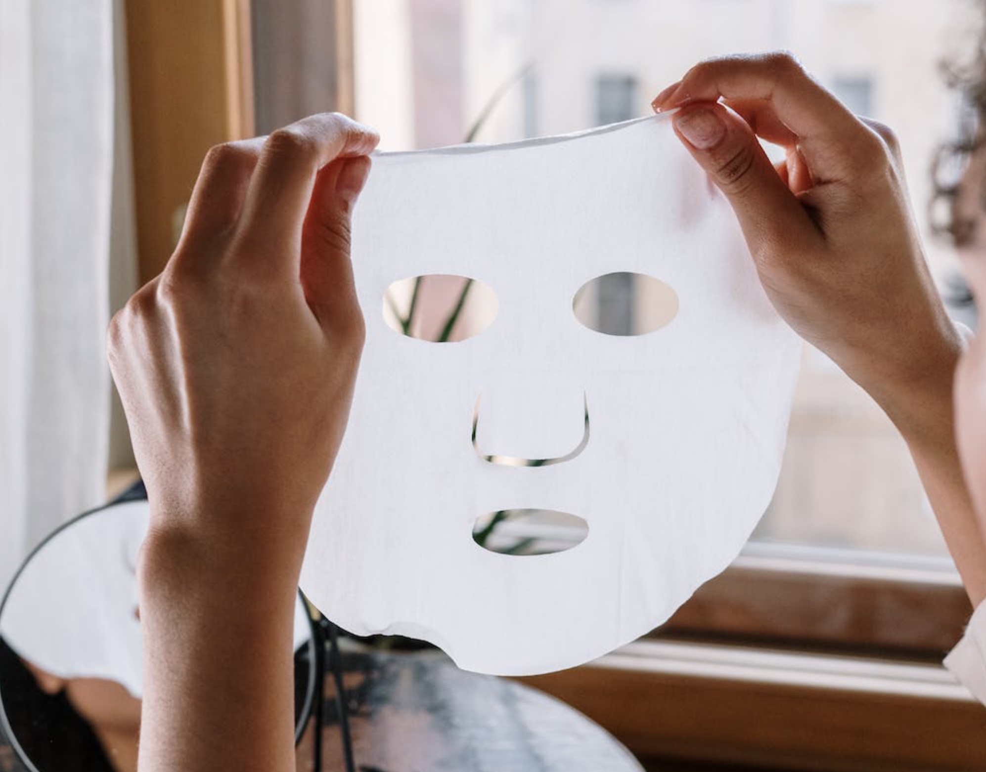тканевая маска для лица, тканева маска для обличчя