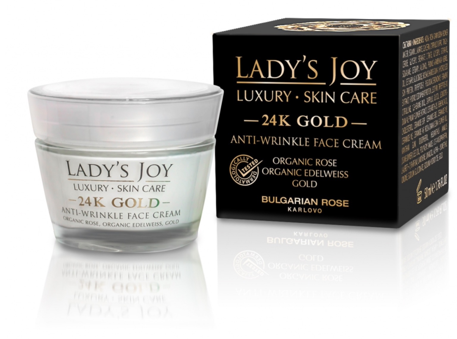 Крем проти зморшок біо Золото Lady's Joy Luxury 24К Gold Bulgarian Rose Karlovo